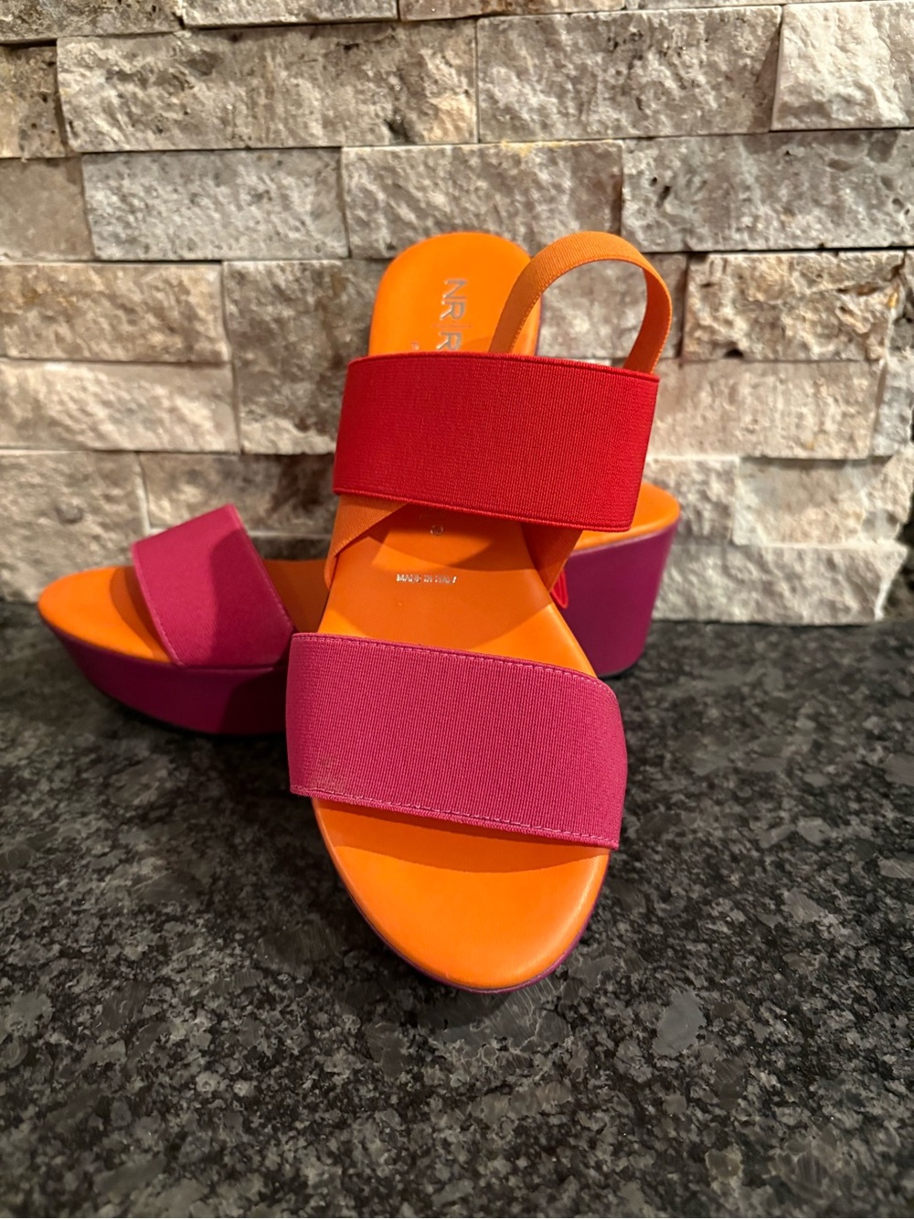 NR Rapisardi Firenze Color Block New Wedges Size 37